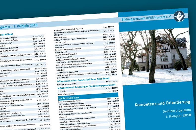 Ansicht des Programms für das 1. Halbjahr 2018