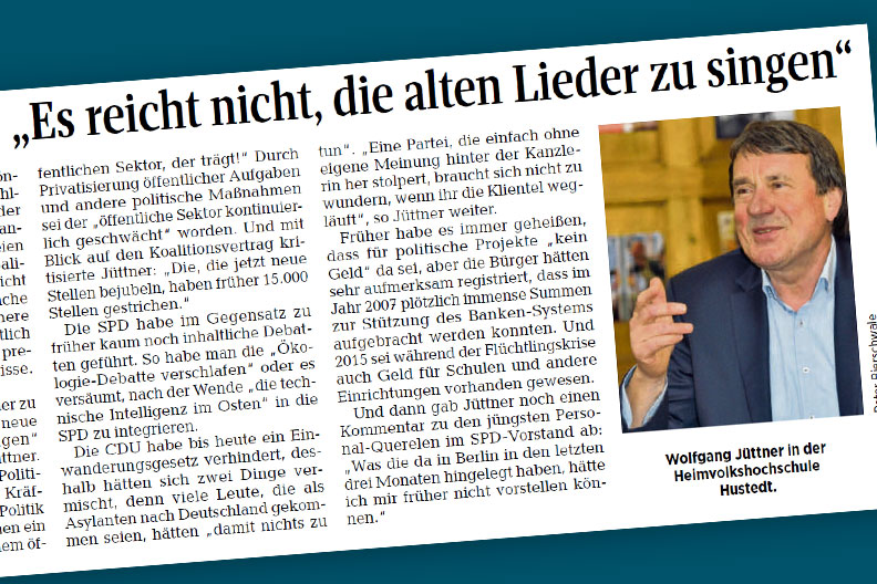 Ausschnitt des Presseberichts