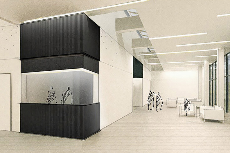 Voransicht des Foyers im neuen Zentrum